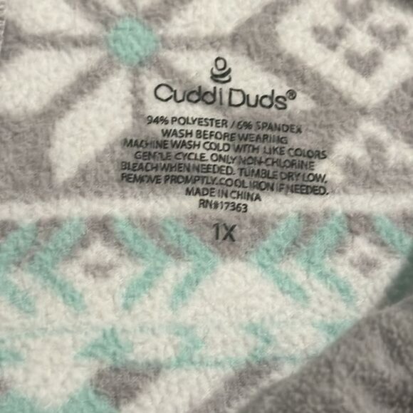 Cuddl Duds Womens Fleece Pajama Pants 1X Snowflake Pattern - Picture 4 of 6